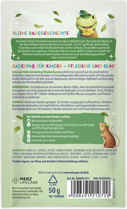 Valori nutrizionali e ingredienti Tetesept I furfanti del bagno (Sali da bagno)