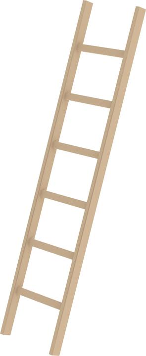 Produktbild Munk Sprossen-Anlegeleiter Holz ohne Traverse 6 Sprossen (Anlegeleiter, 195 cm)