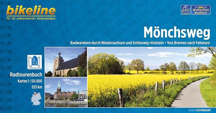 Produktbild Bikeline Radtourenbuch Mönchsweg 50000 (Deutsch, Esterbauer Verlag, 2018)