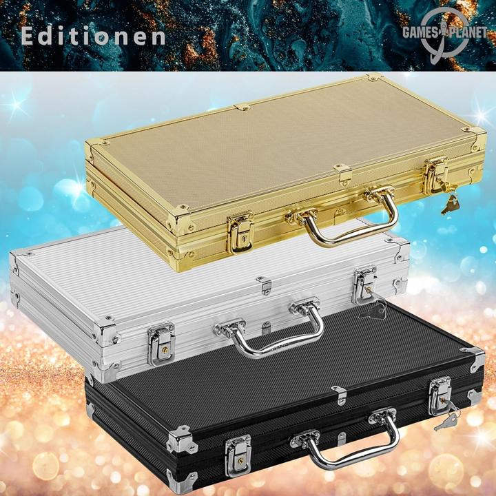Produktbild Games Planet Pokerkoffer, 500 Laserchips, Black Edition