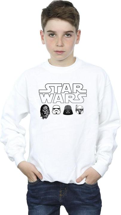 Immagine prodotto Star Wars Character Heads Felpa Ragazzi (152, 158)