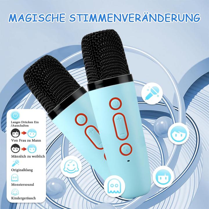 Actual product image Lamjad Kinder Karaokemaschine mit zwei drahtlosen Mikrofonen