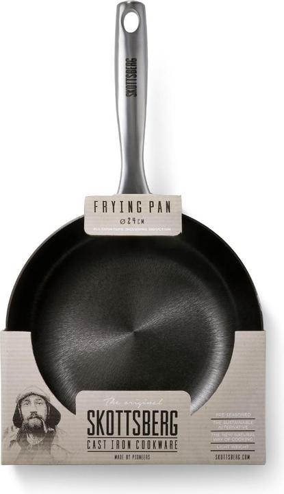 Immagine prodotto Skottsberg Padella in ghisa 28, Senza PFOA, Ghisa leggera, Manico in acciaio inox (28 cm, Set di pentole e padelle da cucina, Ghisa)