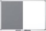 Actual product image Bi-Office Whiteboard pinboard MAYA KOMBI 90.0 x 60.0 cm textile grey (90 x 60 cm)