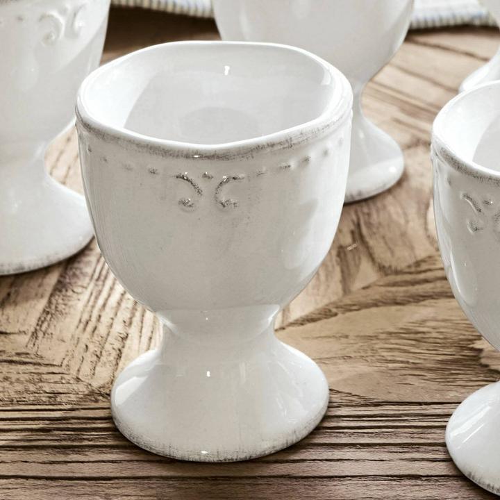 Actual product image Loberon Egg Cup Set of 6 Fontienne White (6 x)