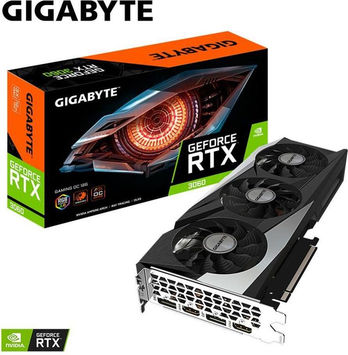 Actual product image Gigabyte GeForce RTX 3060 Gaming OC LHR (12 GB)