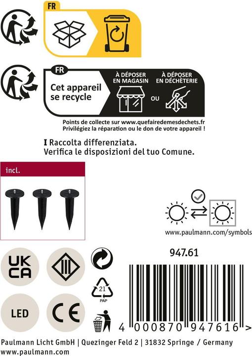 Image du produit Paulmann Guirlande lumineuse Outdoor Plug & Shine Tubs (6 m)