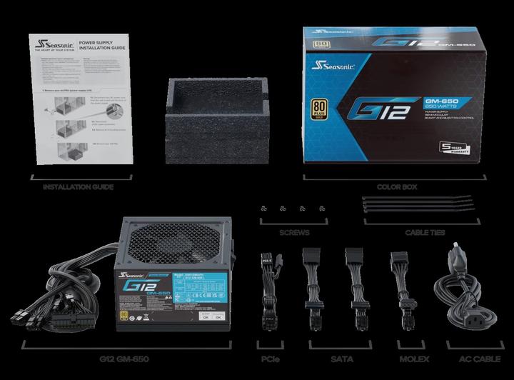 Produktbild Seasonic G12 GM-650 (650 W)
