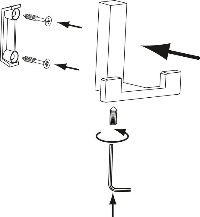 Produktbild Siro Mantelhaken Doradus Garderobenhaken 70x61 mm Haken ZN vernickelt feingeschliffen