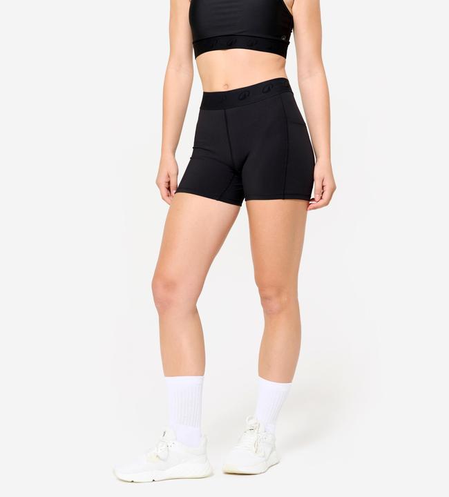 Domyos Fitness Shorts elastischer Bund - schwarz