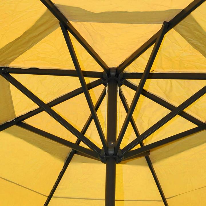 Actual product image Mendler Parasol Meran Pro, gastronomy market umbrella with flounce Ø 5m polyester/aluminium, yellow without (5 m)