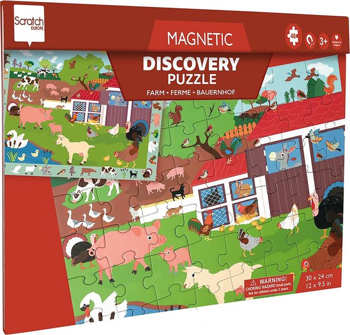 Produktbild Scratch Magnet Puzzle Bauernhof gross (48 Teile)