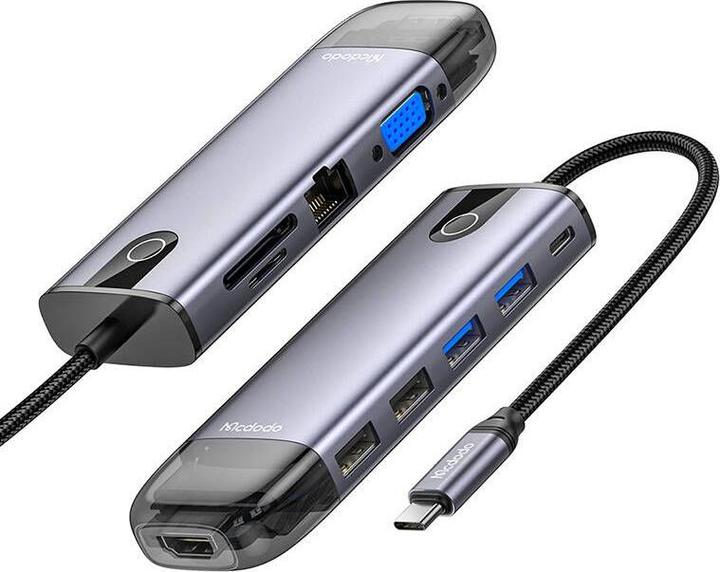 Immagine prodotto Mcdodo HU-7740 Hub USB-C 6w1 (USB-C, HDMI, USB3.0*2, SD, TF) (USB-C, 10 Porti)