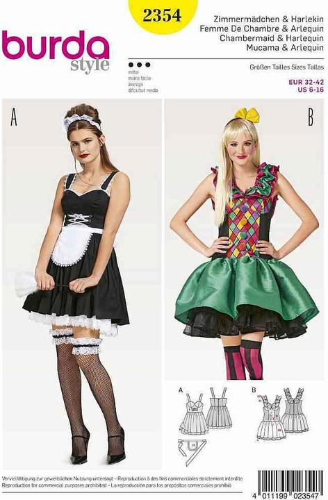 Produktbild Schnittmuster Zimmermädchen + Harlekin