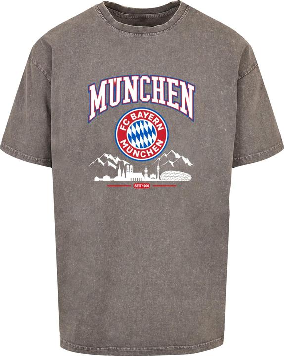 Produktbild FC Bayern München FC Bayern Skyline for grey Acid Washed Heavy Oversize Tee - 115437 (XL)