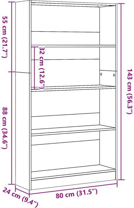Image du produit VidaXL Claiborn (80 x 24 x 143 cm)