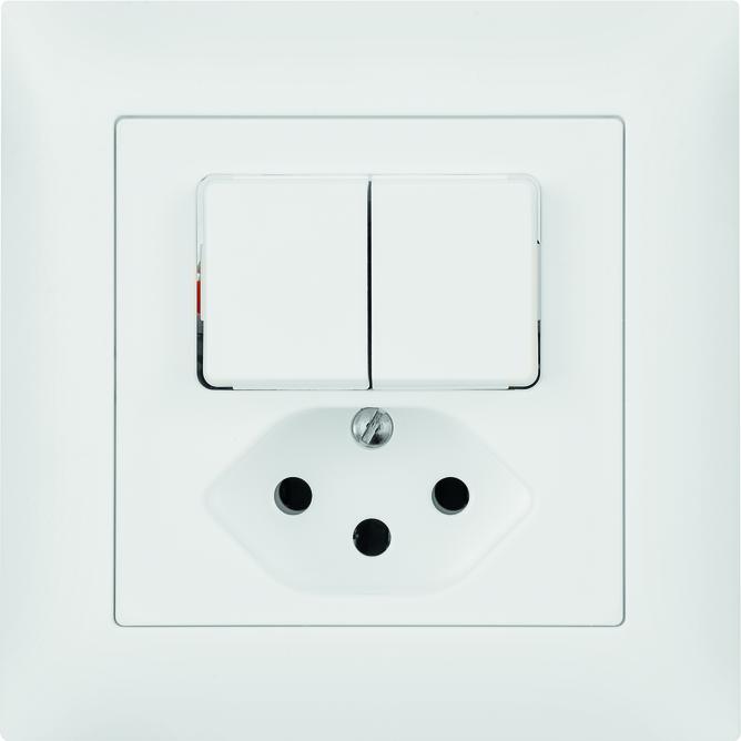 Image du produit Steffen Interrupteur combiné UP SCH1/3+3/1p.//T13 ws