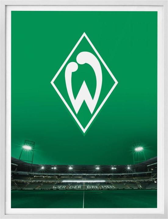 Produktbild SV Werder Bremen Werder Bremen Logo mit Tribüne (30 x 40 cm)