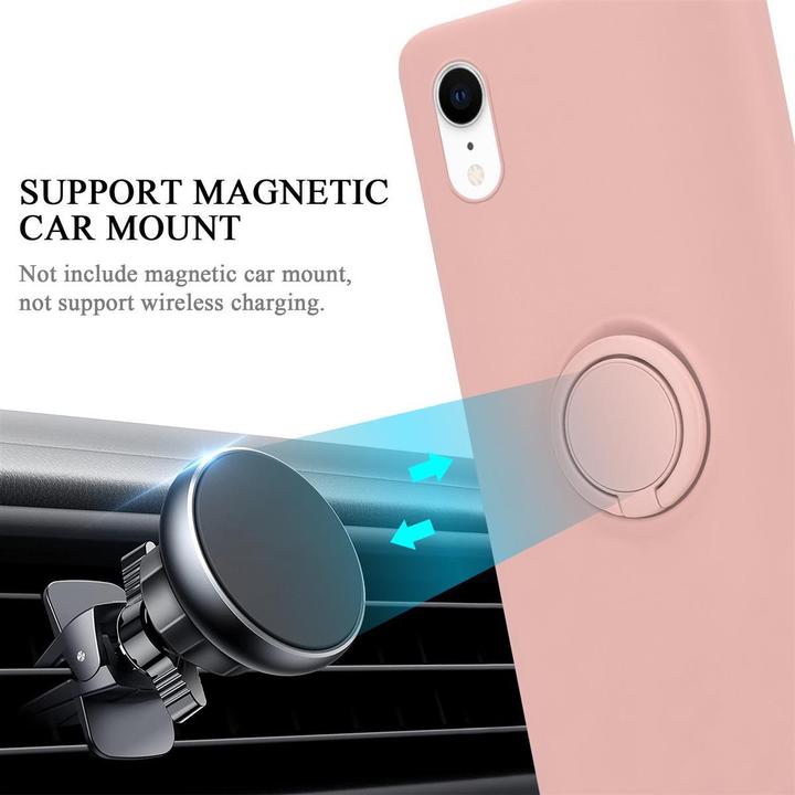 Productafbeelding Cadorabo TPU Vloeibare Ring Silicone Hoesje (Apple iPhone XR)