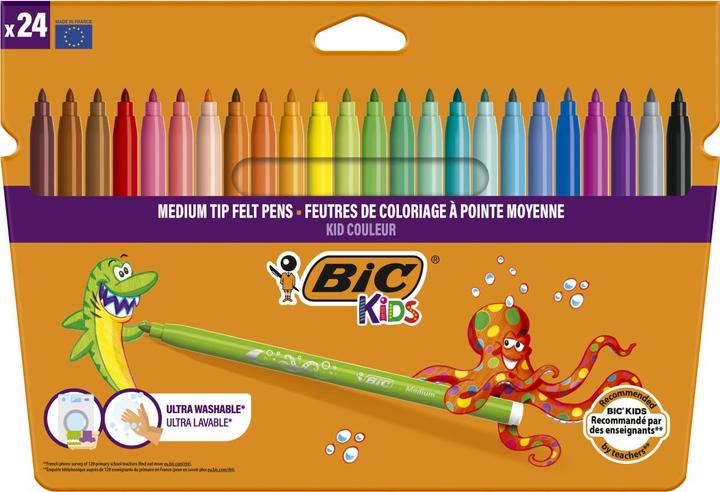 Image du produit Bic Kids Stylos à pointe en fibre Kid Couleur (Multicolore, 24 x)