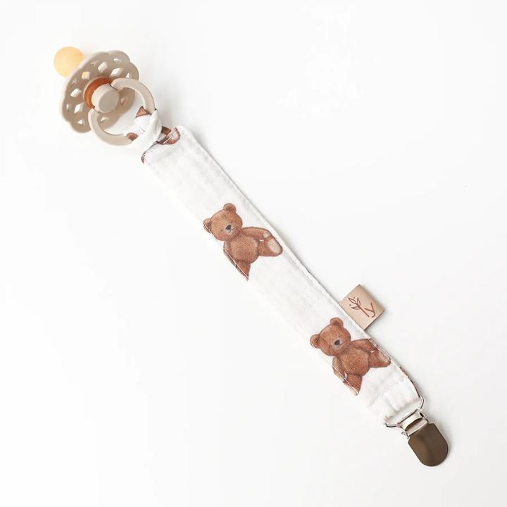 Image du produit Babyly Schnullerkette aus Baumwolle Bären