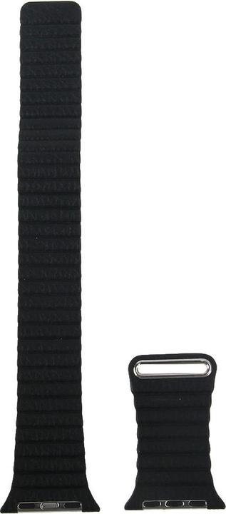 Produktbild Cover-Discount Apple Watch 42 / 44mm - Lederarmband mit Magnetschlaufe schwarz (44 mm, 42 mm, Silikon, Kunstleder)