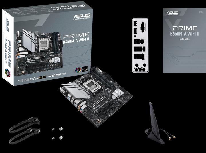 Actual product image ASUS PRIME B650M-A WIFI II (AM5, AMD B650, mATX)