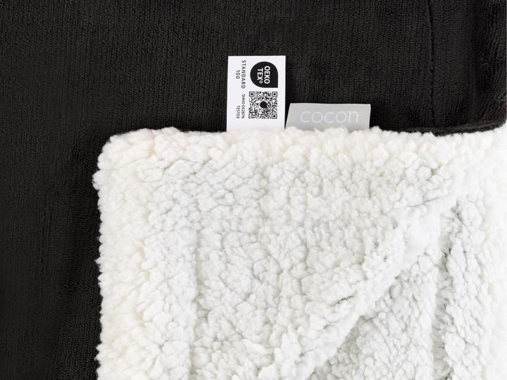 Image du produit Cocon Couverture Fleece Sherpa 150 x 200 cm, anthracite-blanc (150 x 200 cm)