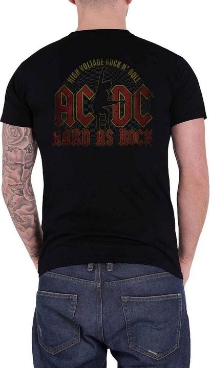 Actual product image AC/DC Unisex Adult Hard As Rock Back Print T-Shirt (XL)