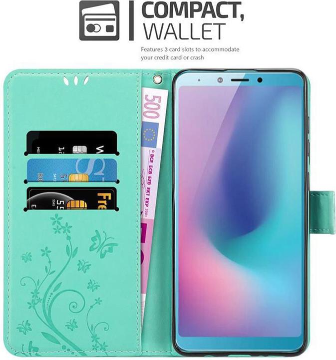 Actual product image Cadorabo Flower Book Cover (Samsung Galaxy A6s)