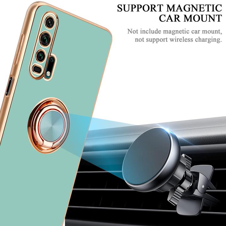 Productafbeelding Cadorabo Hoesje voor Honor 20 PRO in TPU met camerabescherming en ring LM089 Style (Honor 20 Pro)