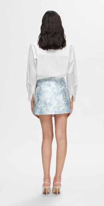 Produktbild Selected Femme Geblümter Jacquard Minirock (34)