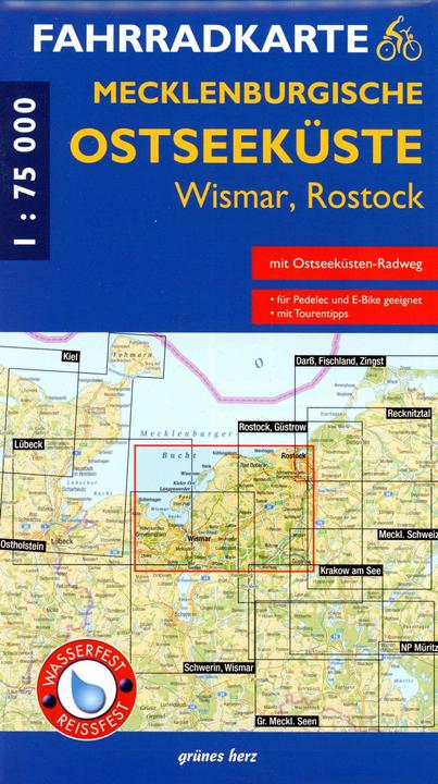 Actual product image Cycling map Mecklenburg Baltic Sea coast