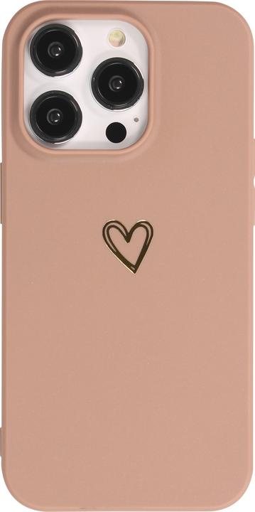 Image du produit PhoneLook Coque Silicone mat dessin coeur doré (Apple iPhone 15 Pro Max)