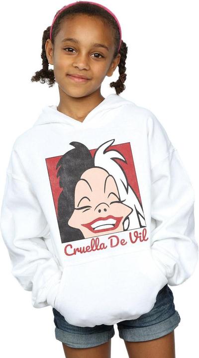 Actual product image Disney Girls Cruella De Vil Cropped Head Hoodie (116)