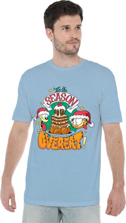 Actual product image Garfield Mens Tis The Season To Overeat Odie Christmas T-Shirt (XL)