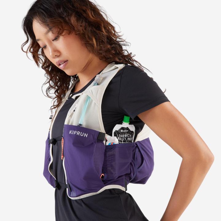 Image du produit Kiprun Sac trail running 8L femme beige/violet (8 l)