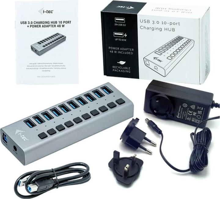 Actual product image i-tec U3CHARGEHUB10 (USB-B, 10 Ports)