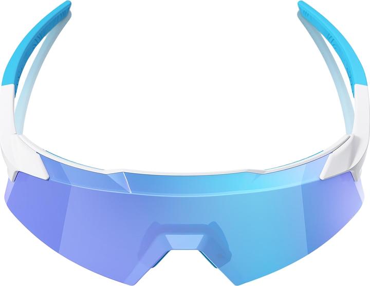 Produktbild 100% Aerocraft - Matte White - HiPER Blue Mirror Lens (Matte White, Blau)