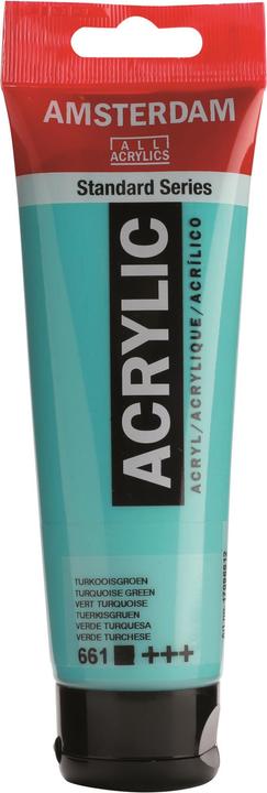 Produktbild Amsterdam Acrylfarbe Standard Series 661 (Türkisgrün, 120 ml)