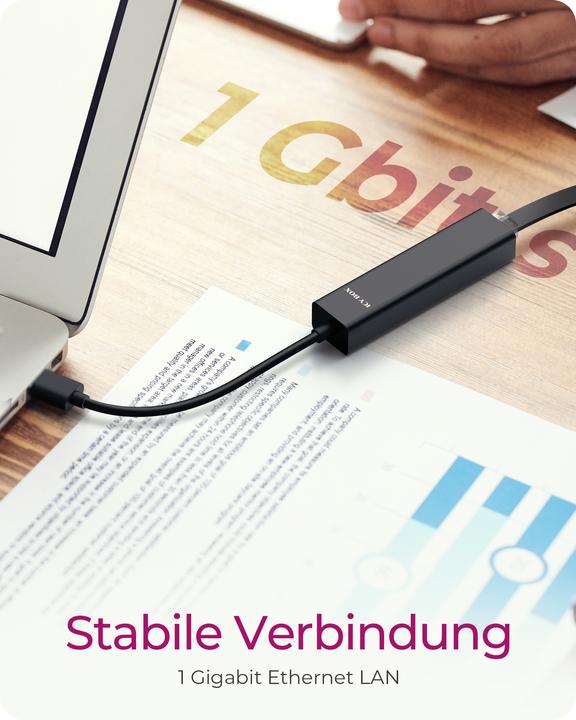 Produktbild Icy Box IB-HUB1439-LAN (USB-A, USB-C, 4 Ports)