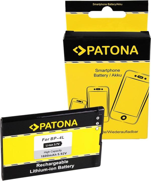 Image du produit Patona Batterie (Batterie, Diapositive du Nokia 6760, Nokia E52, Nokia E61i, Nokia E63, Nokia E71, Nokia E72, Nokia N810, Nokia N97, Nokia 6650, Nokia E6-00, Nokia E90)