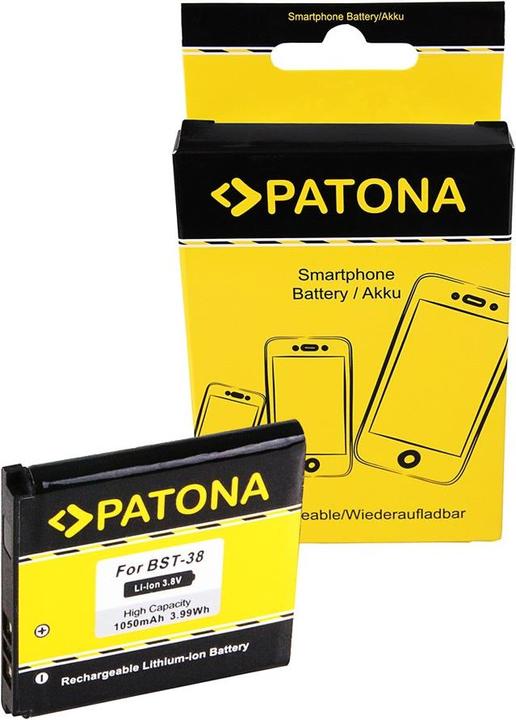 Immagine prodotto Patona Batteria (Accumulatore di carica elettrica, Sony Ericsson C510, Sony Ericsson C905, Sony Ericsson Jalou, Sony Ericsson K770i, Sony Ericsson K850i, Sony Ericsson R300, Sony Ericsson R306, Sony Ericsson S312, Sony Ericsson S500i, Sony Ericsson T303, Sony Ericsson T650i, Sony Ericsson W580i, Sony Ericsson W760i)