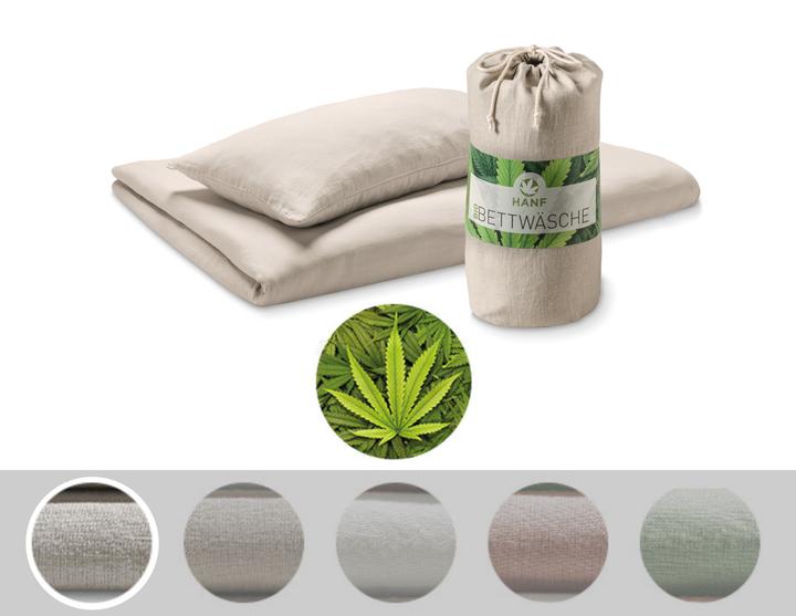 Immagine prodotto Dormiente Set di biancheria da letto in canapa (Set di biancheria da letto, 210 x 160 x 2 cm)