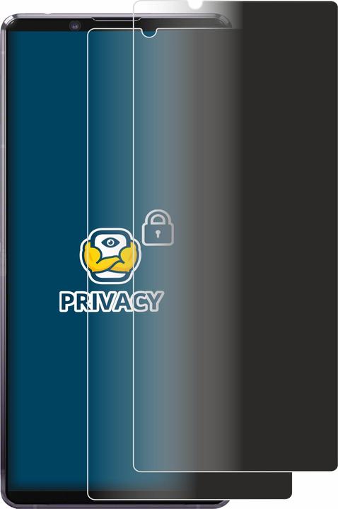 Productafbeelding BROTECT Anti-spionnetje privacyfolie Beschermfolie tegen blauw licht (2 Stuk, Sony Xperia 1 II)
