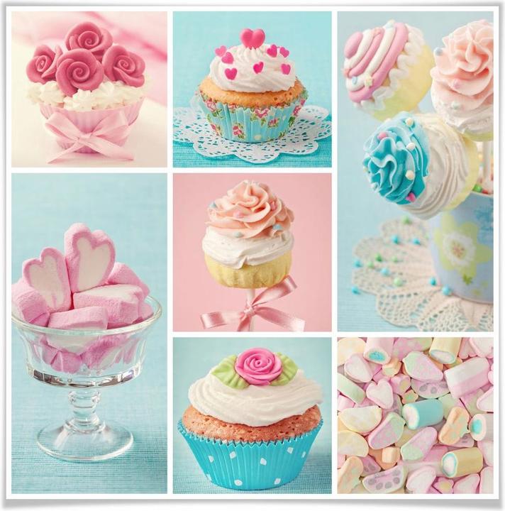 Image du produit Trenddeko Collage de cupcakes (30 x 30 cm)