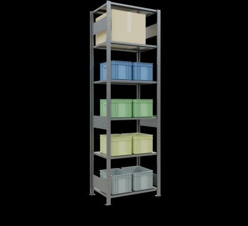 Immagine prodotto Schulte Lagertechnik Sistema di scaffalature di base senza viti MULTIplus150 con ripiani di lunghezza