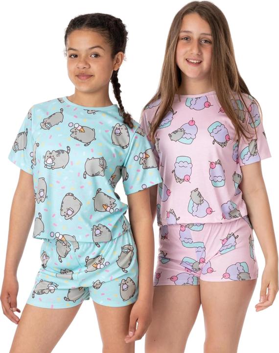 Immagine prodotto Pusheen Completo Pigiama Corto Gatto Ragazze Misura Confezione 2 (140)