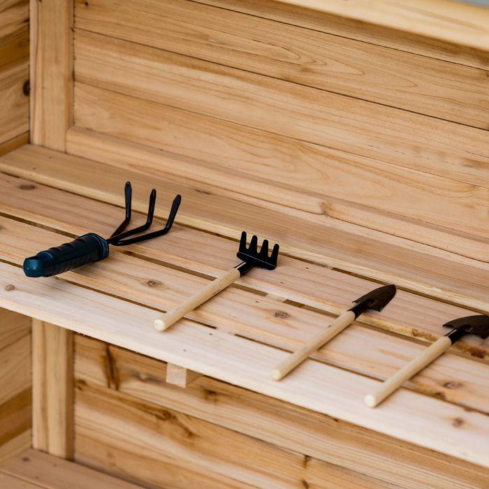 Produktbild Swisshandel24 Gartenschrank Pflanztisch mit Unterschrank Holz, 2 Einlegeböden, 83 x 40 x 92 cm