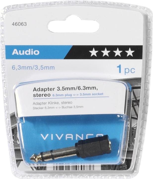 Actual product image Vivanco Audio adapter (Jack adapter)